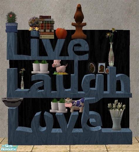 The Sims Resource Live Laugh Love Shelving W 13 Slots