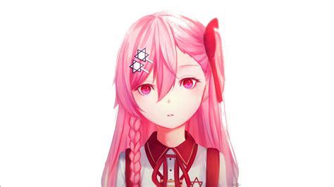 Girls Frontline Pink Eyes And Pink Hair With White Background Hd Games