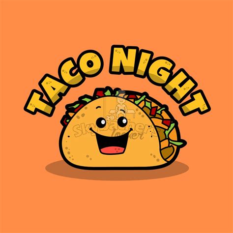 Happy Taco Night Cartoon Skybachers Locker