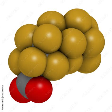 Perfluorononanoic Acid PFNA Perfluorononanoate Surfactant Molecule