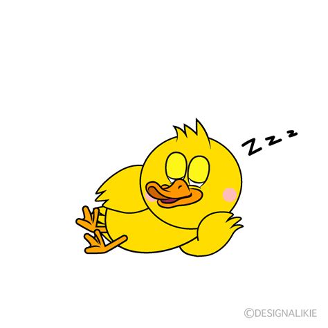 Free Sleeping Duck Cartoon Image｜charatoon