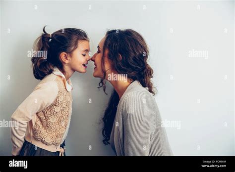 Happy Mother And Babe Rubbing Noses Stock Photo Alamy