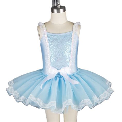 Ready To Ship Girls Sky Blue Ballet Tutu Sequin And Spandex Leotard