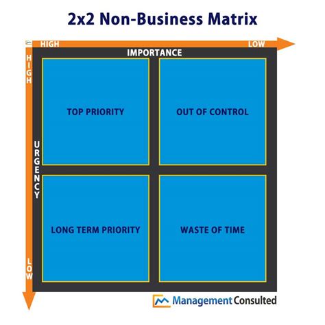 2x2 Matrix Opposing Characteristics Framework Management Consulted