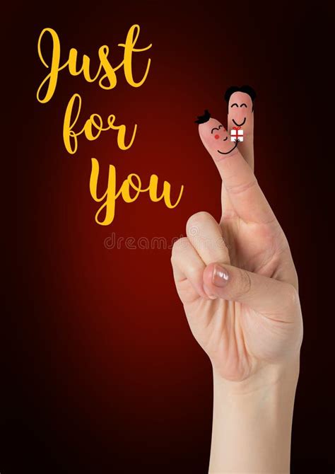 Happy Finger Face Couple In Love Stock Photo Image Of Couple
