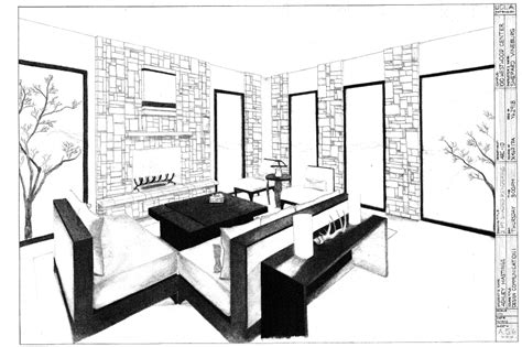 One Point Perspective Room Drawing At Free For