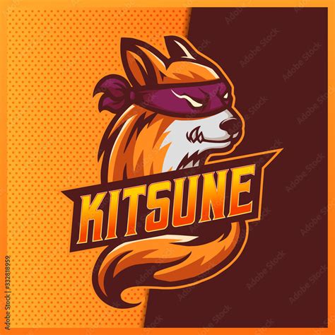 Kitsune Ninja Wolf Esport And Sport Mascot Logo Design In Modern