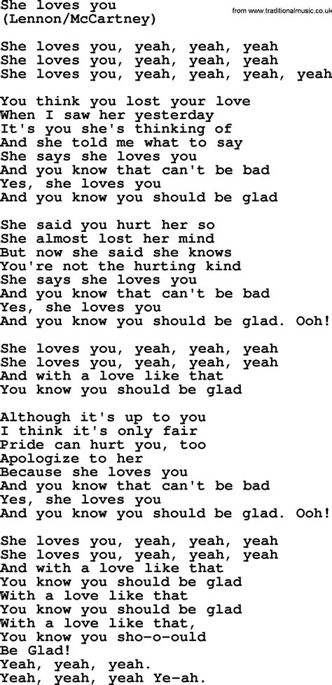 She Loves You By The Byrds Lyrics With Pdf