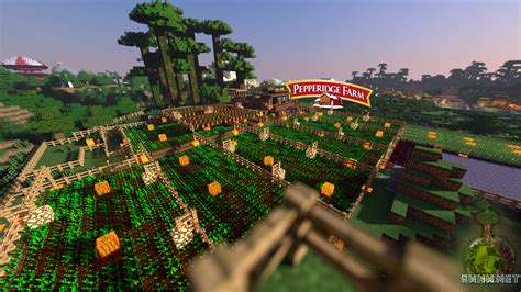 Minecraft Farm Background