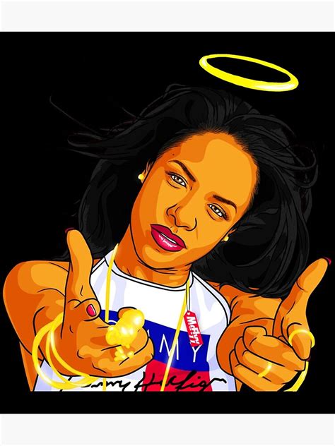 Rip Aaliyah Sticker Poster For Sale By Arthucaid6 Redbubble