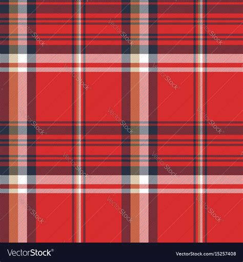 Red Plaid Fabric Texture Seamless Pattern Vector Image