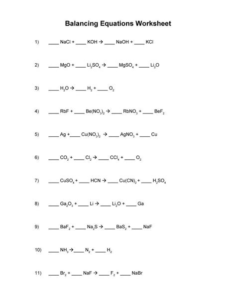 It is absolutely vital that students are able to. 49 Balancing Chemical Equations Worksheets with Answers | Balancing equations, Chemical ...