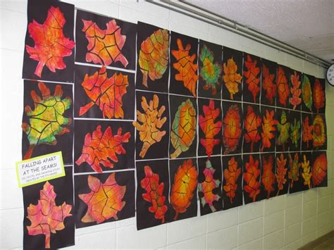 Fragmented Leaf In Pastel Gr5 Fall Art Projects Autumn Art Autumn