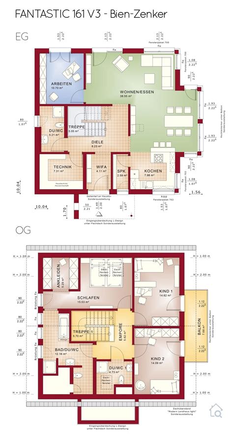 Haus mit einliegerwohnung bauen top anbieter und hausbeispiele. Grundriss Einfamilienhaus mit Satteldach Architektur - 5 ...