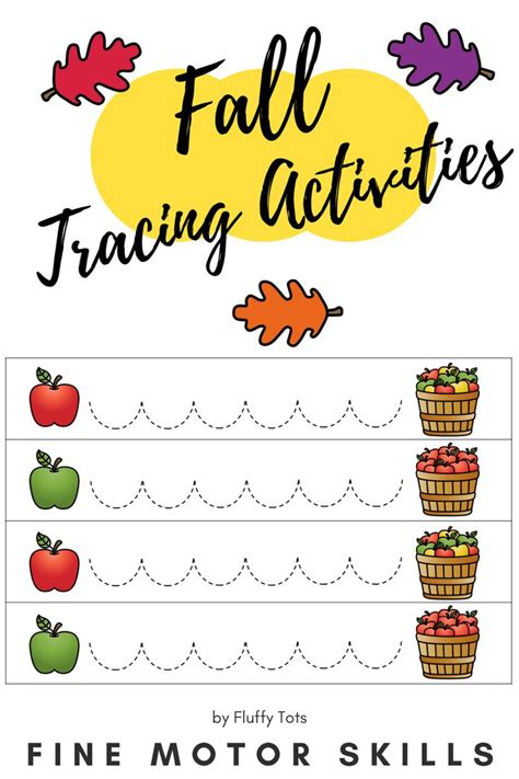 Fall Tracing Lines for Preschool in 2020 | Preschool tracing, Pre