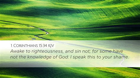 1 Corinthians 1534 Kjv Desktop Wallpaper Awake To Righteousness And