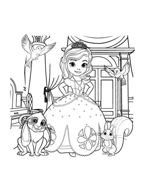 Free Coloring Pages Of Princess Sofia Disney Sofia The First Kids