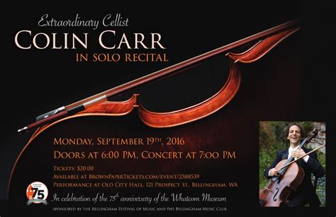 Colin Carr Poster V1 Bellingham Music Club