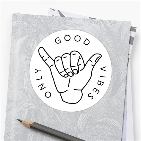 Good Vibes Only Hand Sticker By Brenprib Redbubble