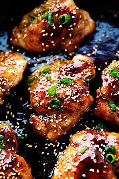 Chicken Sticky Asian Chinese Thighs Glazed Recipe