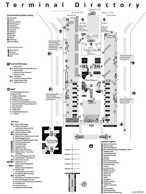 Atlanta Airport Terminal Map Airports Pinterest Disney Planning
