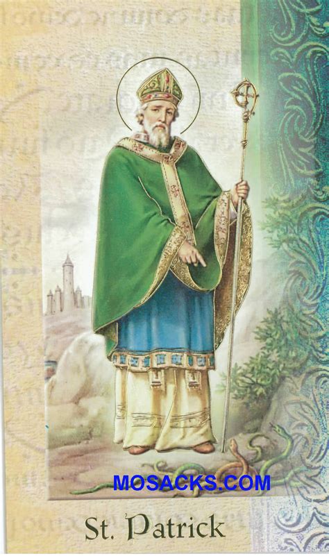 St Patrick Laminated Bi Fold Holy Card A 5x3 Inch Bi Fold Card F5 640