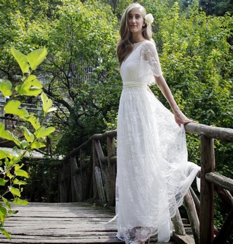 Bohemian Romantic Style Wedding Dresses 2016 Lace Bride