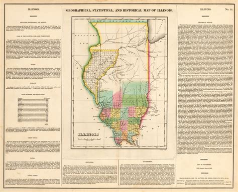 Antique Historical Map Of Illinois By Cary And Lea 1822