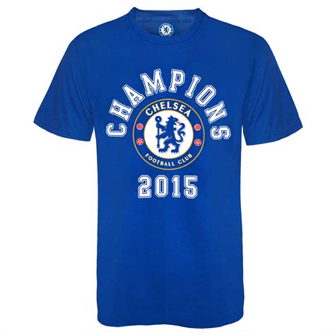 chelsea football club official soccer t mens champions 2015 t shirt blue ebay