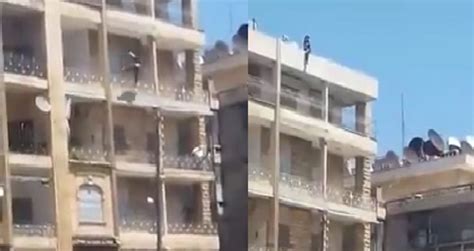 حلب انتحار شابة بإلقاء نفسها من الطابق الخامس فيديو