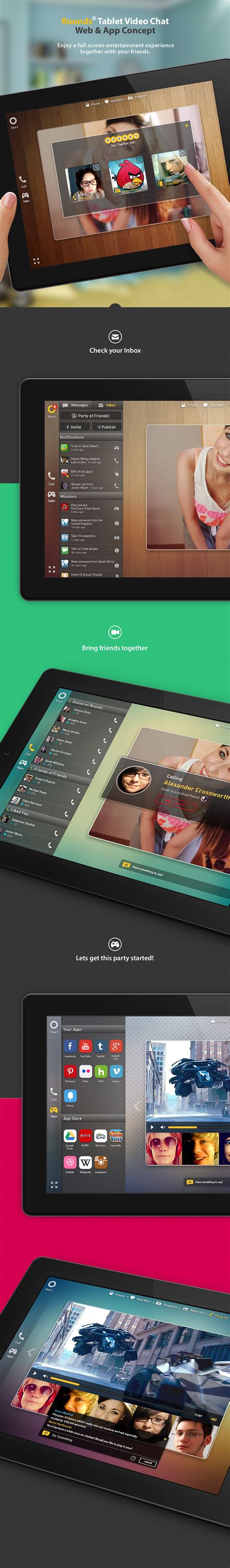 Video Chat Webtablet Concept App On Behance