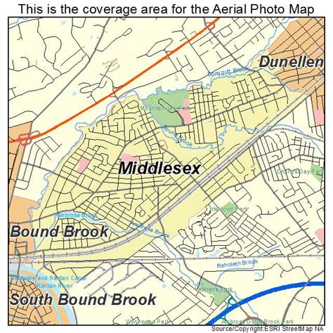 Aerial Photography Map Of Middlesex Nj New Jersey