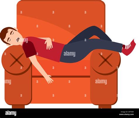 Persona durmiendo en el sofá icono Imagen Vector de stock Alamy