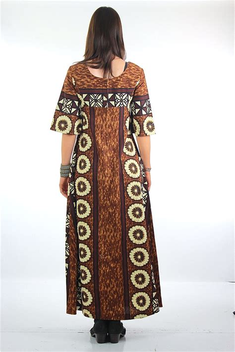 vintage-70s-hippie-bohemian-hawaiian-tribal-floral-caftan-dress