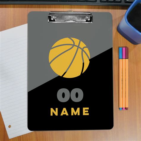 Basketball Custom Clipboard Personalized Basketball Color Block