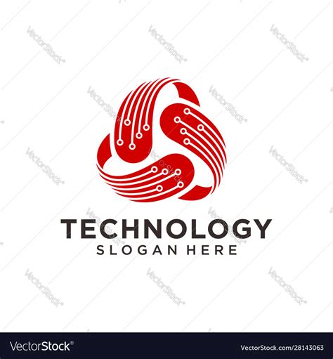 Abstract Technology Logo Design Image Royalty Free Vector