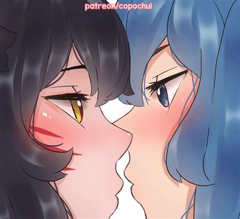 Anime Lesbians Kiss