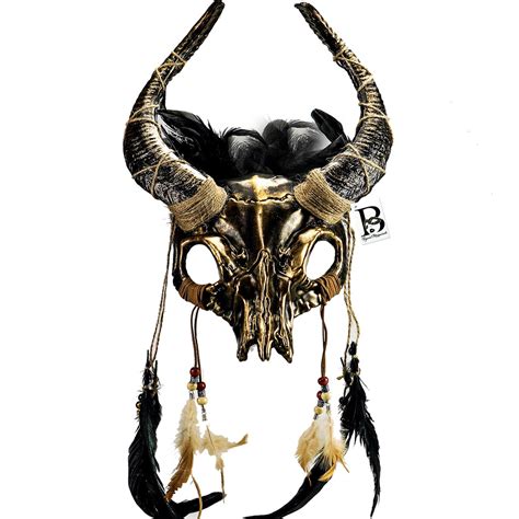 Gold Goat Ram Horns Masquerade Masks Face Mask Usa Free Shipping