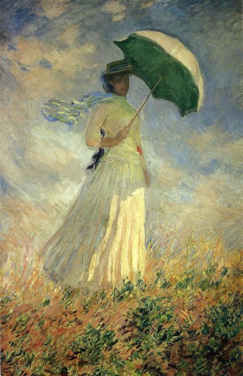 Woman with a Parasol, Facing Right (also known as Study of a Figure Outdoors (Facing Right 