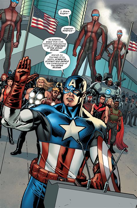 Capitán América Presidente De Eeuu Cómics