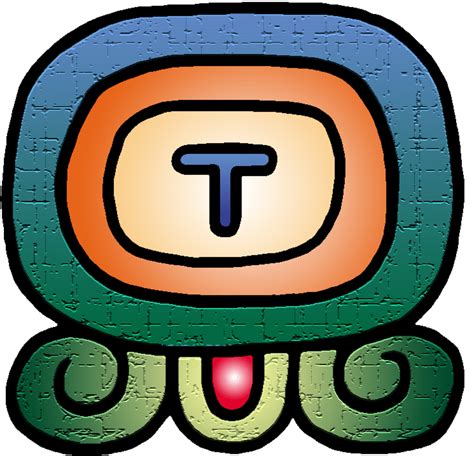 The Letter T Is Made Up Of Green Orange And Blue Shapes With Swirls
