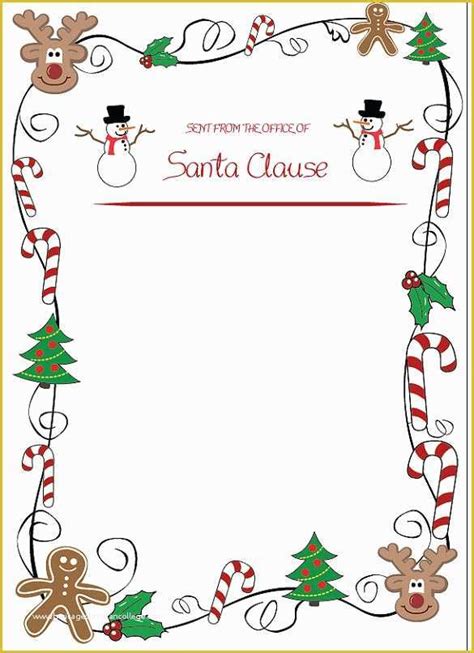 52 Free Printable Letter From Santa Word Template