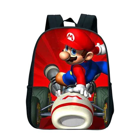 12 Inch Mario School Bag Children Cartoon Anime Backpack Kids Mario