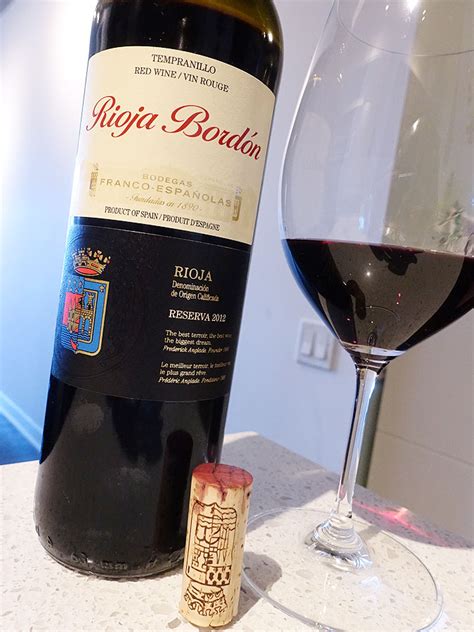 Rioja Bordón Reserva 2012 Spain Wine Review
