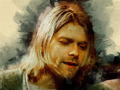 Kurt Cobain Nirvana Digital Art By Lilia Kosvintseva