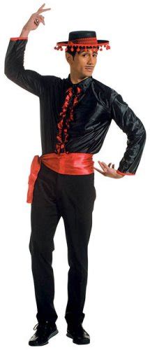 Flamenco Tänzer Kostüm Für Herren Schwarz Rot Kostüme Für Erwachsene