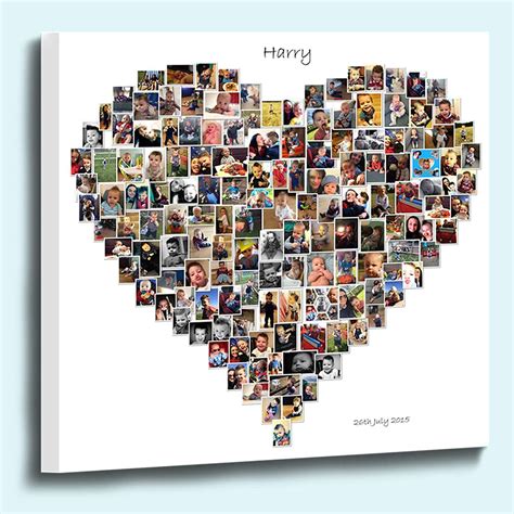 A Heart Shaped Photo Collage With Many Different Peoples Faces And