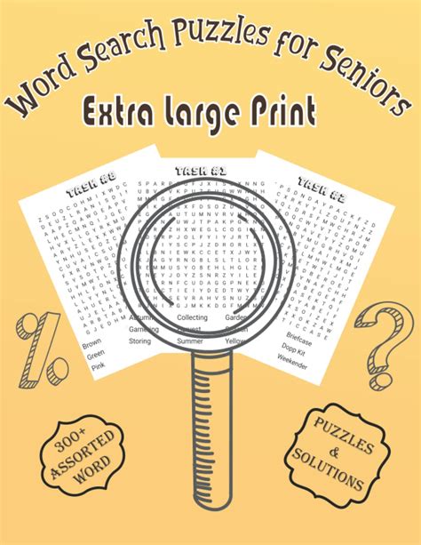 Buy Word Search Puzzles For Seniors Extra Large Print 300 Large Print