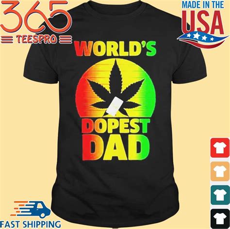 Weed Worlds Dopest Dad Happy Fathers Day Vintage Retro Shirtsweater