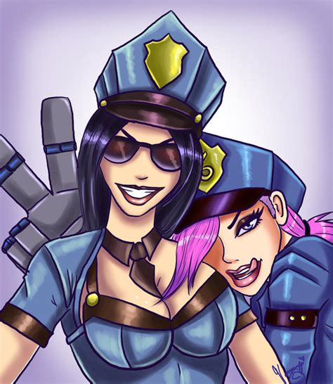 Lol Officers Caitlyn And Vi By Ninnydoodles On Deviantart